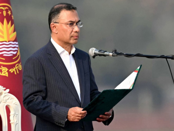 Tarique Rahman taking oath.jpg