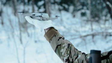 drone on hand
