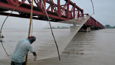Fishing nets, which once brought 300 to 500 grams in a single sweep, now yield only one or two tiny fish, if any. Photo: Star