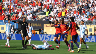 Spain disallowed goal against Argentina