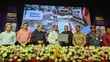Chattogram Mayor Dr Shahadat Hossain launches ‘Our Chattogram’ app, unifying citizen services for a smarter, cleaner city. Photo : BSS