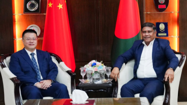 Chinese Ambassador to Bangladesh Yao Wen met Prime Minister's Defence Adviser Brig Gen (retd) Dr AKM Shamsul Islam at the Armed Forces Division in Dhaka Cantonment today. Photo: ISPR