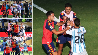 Spain vs Argentina final match fight