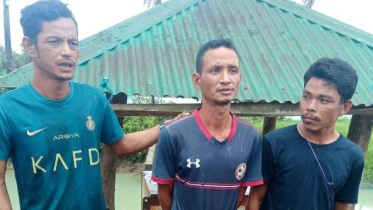 The detainees were identified as Htun De Te, 38, a member of the Myanmar military, Kyaw Naing, 35, and Thein Zaw, 33 -- both members of the Myanmar police. Photo: Collected