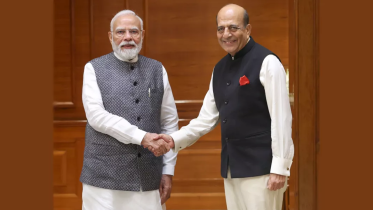Indian High Commissioner Dinesh Trivedi meeting with Modi