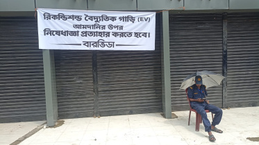 protest against used EV import ban