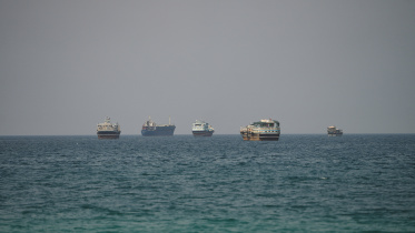 Vessels at the Strait of Hormuz, as seen from Musandam, Oman, September 6, 2026. Photo: Reuters