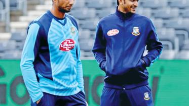 Shakib Al Hasan in ICC World Cup practice session