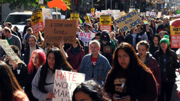 Trump Tower, anti-Trump protest, Manhattan, President-elect Donald Trump