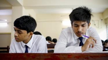 Students inside a classroom.