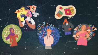 An illustration showing different personalities