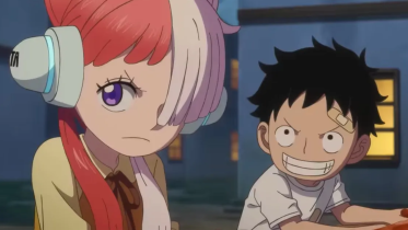 A scene from the movie One Piece Film: Red