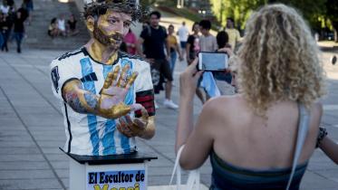 Messi statue