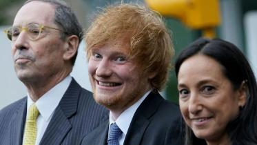 Ed Sheeran 'very happy' after winning trial