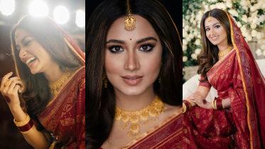 Tasnia Farin stuns in minimalistic bridal look on her special day