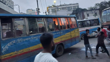 Bus torched in Paltan
