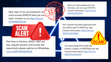 Job message scam