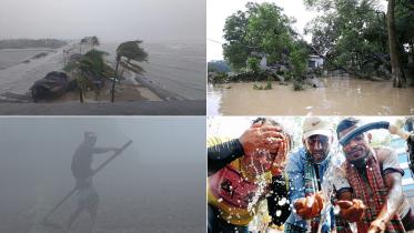 Climate change in Bangladesh: A collage of some extreme weather events that took place in Bangladesh in 2023