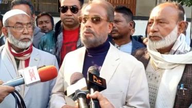 Jatiyo Party Chairman GM Quader talks with reporters in Rangpur
