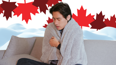 Young person who is freezing and dreaming of moving to Canada someday.