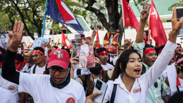 Myanmar protesters 