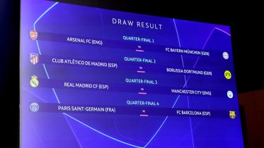 Champions League quarter final draw