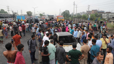 Dhaka-Aricha Highway Oil Tanker Fire
