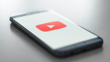 YouTube logo on mobile