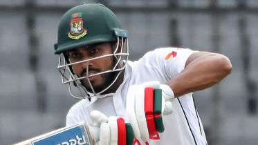 Bangladesh allrounderMehidy Hasan Miraz in action against South Africa in Mirpur