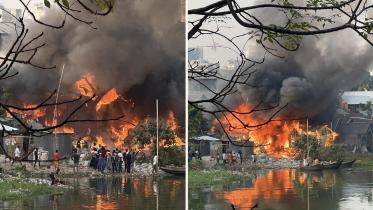 Korail slum fire