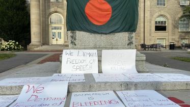 placards displayed by bangladesh students at cornell_university