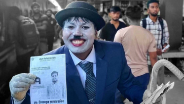Charlie Chaplin inspired mime campaign at Chittagong University