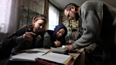 Teachers home becomes school
