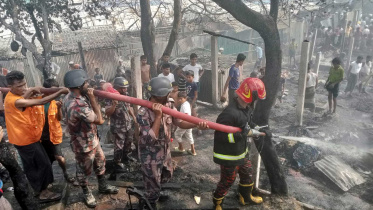 Rohingya camp fire
