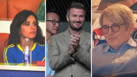 Celebrities at Brazil's match