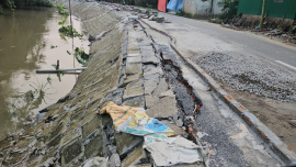 The affected section is part of the 5.5-kilometre Rajabari-Damdama road. Photo: Star