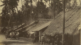 A Bengal village-town scene from the 1860s. Photo Charles T. Scowen, Cleveland Museum of Art, Wikimedia Commons.