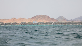 A view of a village on the coast of Bab el-Mandeb, Yemen April 2, 2026. Photo: Reuters
