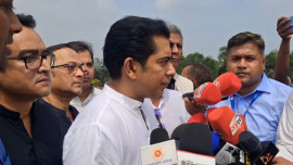 Andaleeve Partho paid homage to the martyrs of the Liberation War at the National Martyrs’ Memorial in Savar. Videograb