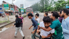 The clash broke out between 9:30am and 10:30am. Photo: Collected