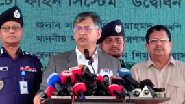 The home minister inaugurated the artificial intelligence-based automated fine system at Meghnaghat in Sonargaon, Narayanganj today. Photo: Star