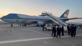 A catering truck parked by Air Force One, before US President Donald Trump's departure from Ankara, Turkey, July 8, 2026. Photo: Reuters
