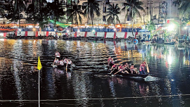 Nouka Baich at Nawab Bari | Nawab Bari pond boat race