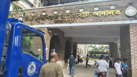 Jamalpur Additional District and Sessions Judge Mohammad Nezam Uddin handed down the verdict at the Additional District and Sessions Judge's Court-1. Photo: Star