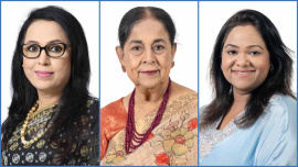 From the left, Salina Ali, Kishwar Jahan Sayeeda Banu and Mahreen Nasir. PHOTO: EBL