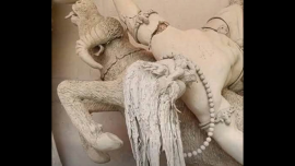 It is alleged that unidentified individuals entered the temple last night and vandalised the idols. Photo: Collected