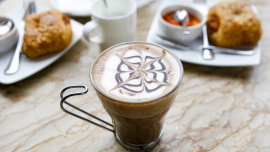 A cup of coffee.