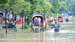 Dhaka flood situation during monsoon 2026