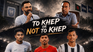 Bangladesh footballers playing local khep matches