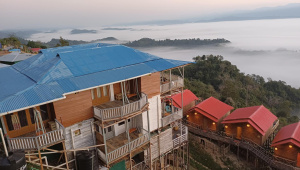Hill cutting and construction without proper foundations, retaining walls or permanent pillars are increasing the risk of landslides during the monsoon. Photo: Star